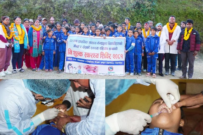नेचासल्यानमा आयोजित स्वास्थ्य शिविरको चौथो दिन १ सय बढीलाई सेवा